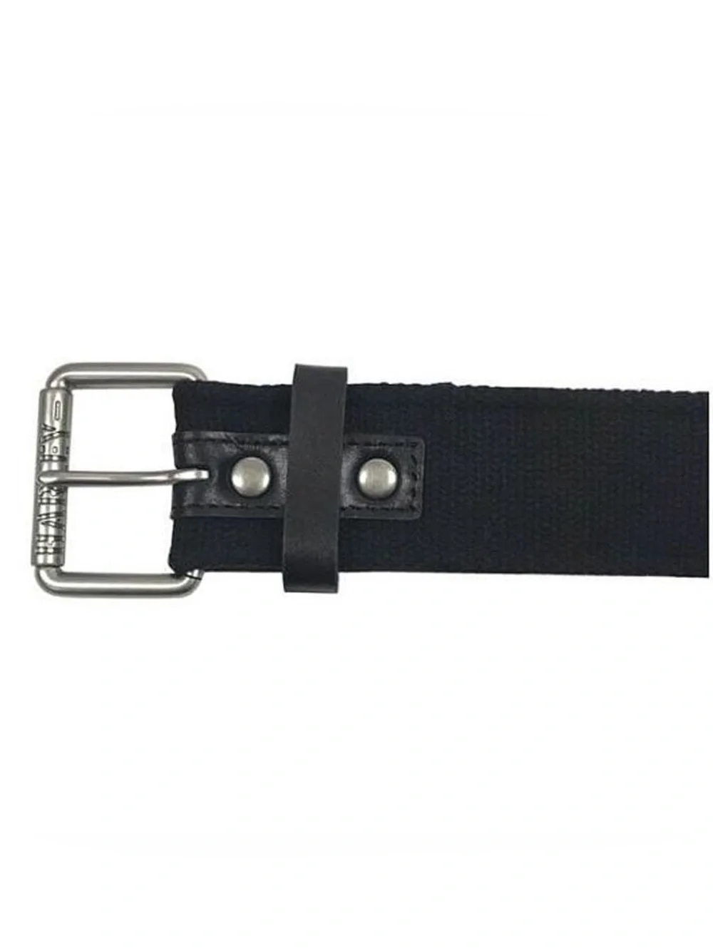 Harley-Davidson Bad Manners Black Canvas Leather Trim Belt Size 34